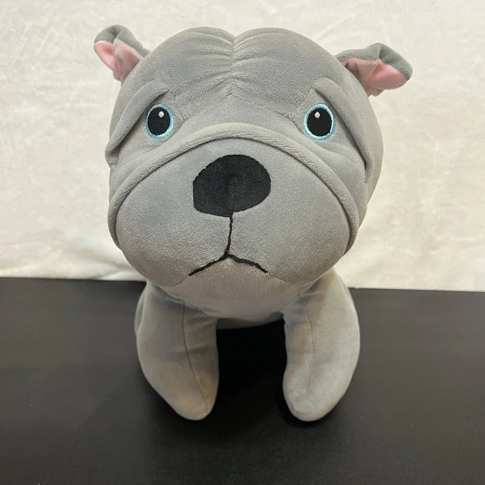 Shar-Pei Sharpei Plush English BullDog Wrinkles Stuffed Animal Stitched Eyes 11